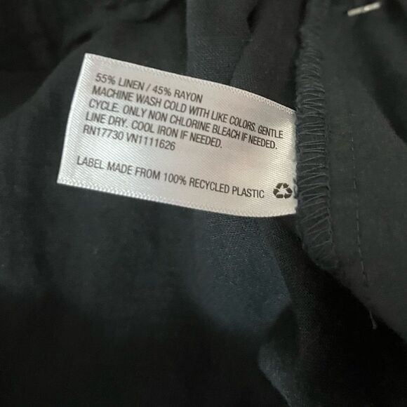 A new day Black Pull On Linen Blend Shorts Size L - Picture 5 of 6